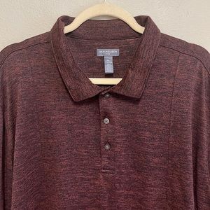 Van Heusen Mens Flex Sweater Polo Burgundy / Maroon